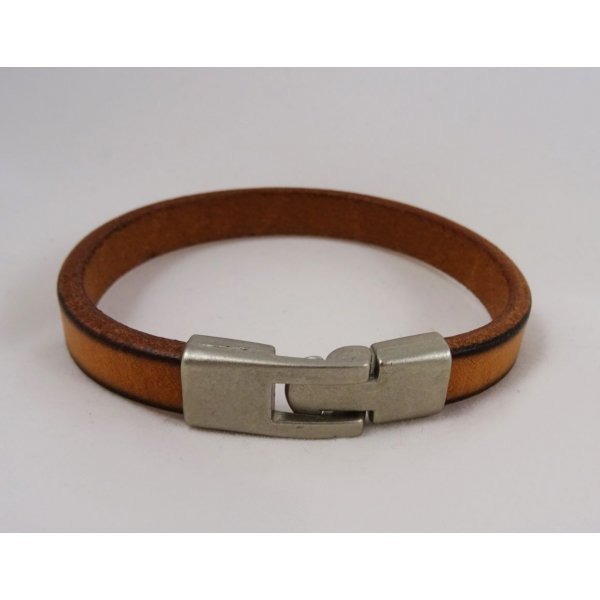 Bracelet cuir Camel Homme grav&eacute; cadeau personnalis&eacute;