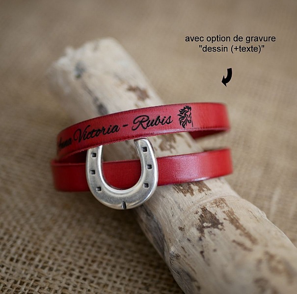 Tilpasselig l&aelig;derrem med enkelt eller dobbelt hestejernsdesign