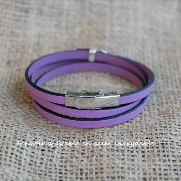 Tilpasseligt l&aelig;derarmb&aring;nd til kvinder, multi-turns, s&oslash;lv hjerte design