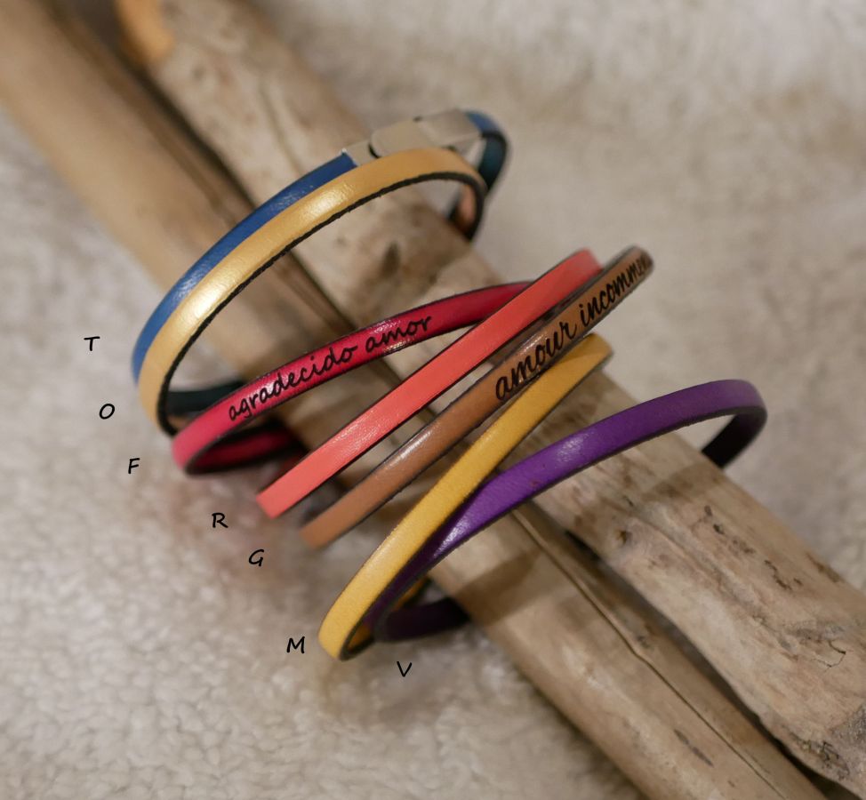 Tilpasset fint læderarmbånd til kvinder, der kan tilpasses 