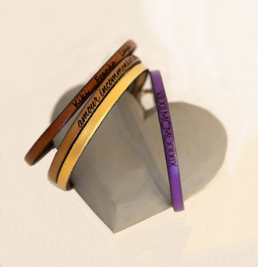 Tilpasset fint læderarmbånd til kvinder, der kan tilpasses 