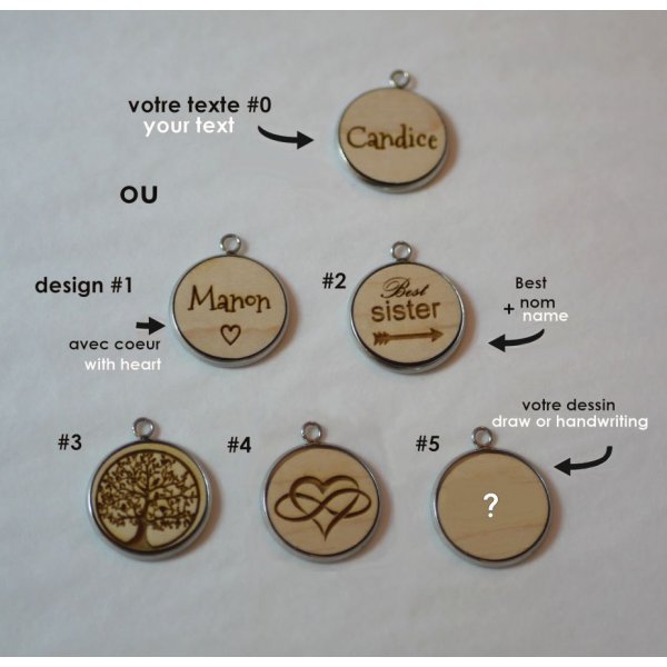 Graveret tr&aelig;cabochon ur med dobbelt l&aelig;derrem 