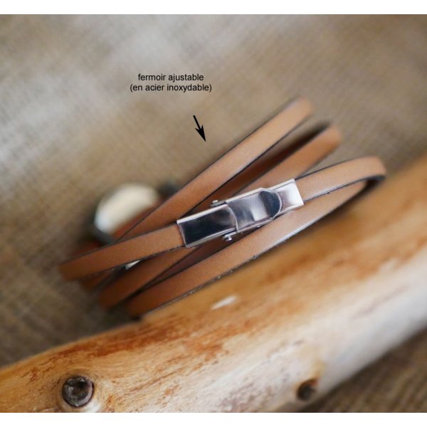 Dame- eller pigeur med l&aelig;derrem med flere drejninger efter eget valg