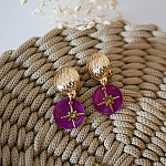 Fuchsia clip-&oslash;reringe fra "Les nacr&eacute;es"-kollektionen 