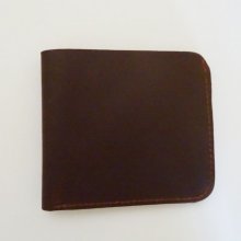 Indgraveret tyk brun læderkortholder